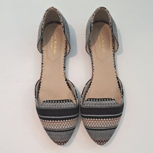 NEW D'Orsay Southwestern Woven Canvas Flats (Black/Multi) - Isaac Mizrahi